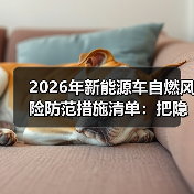 2026年新能源车自燃风险防范措施清单:把隐患掐在“热失控”前(图1) 2026年新能源车自燃风险防范措施清单:把隐患掐在“热失控”前(图1)