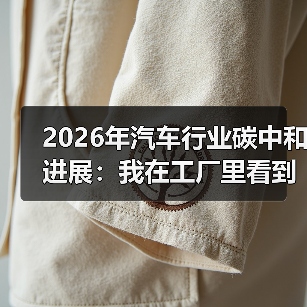 2026年汽车行业碳中和进展:我在工厂里看到的真相与5个关键拐点(图1) 2026年汽车行业碳中和进展:我在工厂里看到的真相与5个关键拐点(图1)