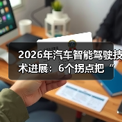 2026年汽车智能驾驶技术进展:6个拐点把“好用”变成“敢用”(图1) 2026年汽车智能驾驶技术进展:6个拐点把“好用”变成“敢用”(图1)