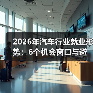2026年汽车行业就业形势:6个机会窗口与避坑路线图(图2) 2026年汽车行业就业形势:6个机会窗口与避坑路线图(图2)