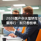 2026国产中大型轿车销量排行：别只看榜单，真正决定你买哪台的是这3件事（图1）