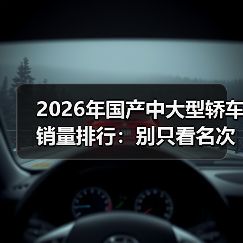 2026年国产中大型轿车销量排行：别只看名次，更要看“买对”的逻辑（图4）