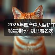 2026年国产中大型轿车销量排行：别只看名次，更要看“买对”的逻辑（图1）