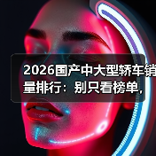 2026国产中大型轿车销量排行：别只看榜单，这3个细节更关键（图1）