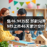 售46.98万起 新款问界M9上市46天累计交付量突破(图1) 售46.98万起 新款问界M9上市46天累计交付量突破(图1)