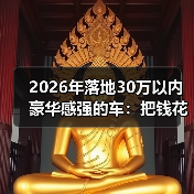 2026年落地30万以内豪华感强的车：把钱花在“看得见的质感”上（图2）