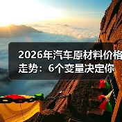 2026年汽车原材料价格走势：6个变量决定你的成本是涨还是跌（图3）