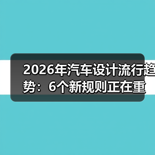 2026年汽车设计流行趋势:6个新规则正在重写“好看”与“好用”(图4) 2026年汽车设计流行趋势:6个新规则正在重写“好看”与“好用”(图4)