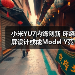 小米YU7内饰创新 环绕屏设计或成Model Y竞品