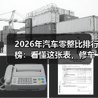 2026年汽车零整比排行榜：看懂这张表，修车不再“心在滴血”（图4）