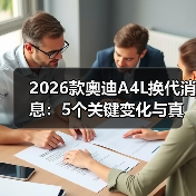 2026款奥迪A4L换代消息：5个关键变化与真实购车决策指南