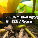 2026款奥迪A4L换代消息:我跑了3家店后,发现真正该盯的是这7点(图2) 2026款奥迪A4L换代消息:我跑了3家店后,发现真正该盯的是这7点(图2)
