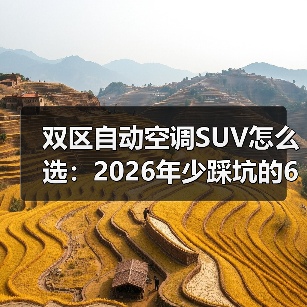 双区自动空调SUV怎么选：2026年少踩坑的6个真相与实测数据（图1）