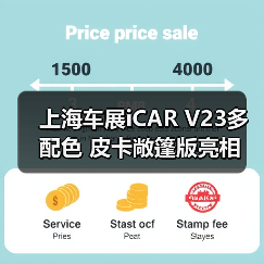 上海车展iCAR V23多配色 皮卡敞篷版亮相（图4）