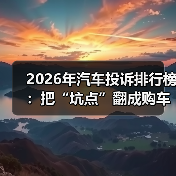 2026年汽车投诉排行榜：把“坑点”翻成购车底牌的6个观察（图4）
