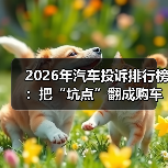 2026年汽车投诉排行榜：把“坑点”翻成购车底牌的6个观察（图1）