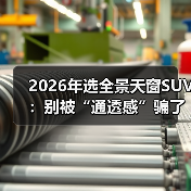 2026年选全景天窗SUV：别被“通透感”骗了，这5件事更关键（图2）