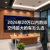 2026年20万以内后排空间最大的车怎么选:实测数据+避坑清单(图2) 2026年20万以内后排空间最大的车怎么选:实测数据+避坑清单(图2)