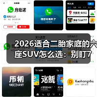 2026适合二胎家庭的六座SUV怎么选：别盯7座，6座更香
