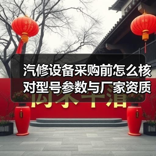 汽修设备采购前怎么核对型号参数与厂家资质